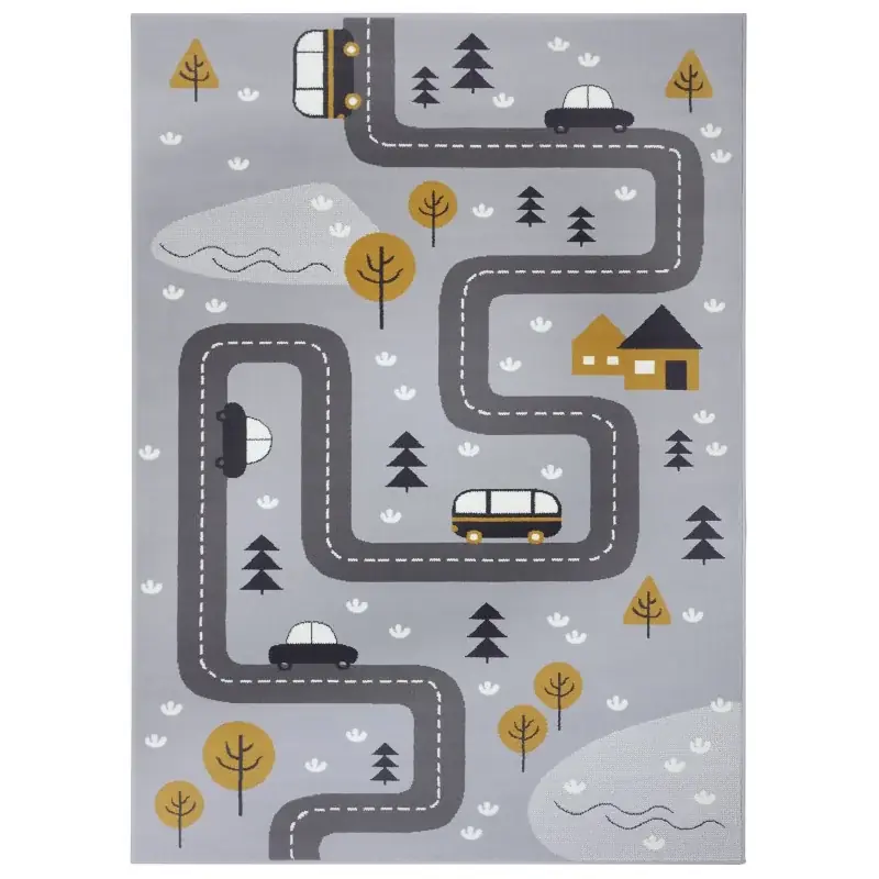 Zniżka Dywan Dziecięcy Ulice Drogi Adventures 104535 Szary Mustard (24h)