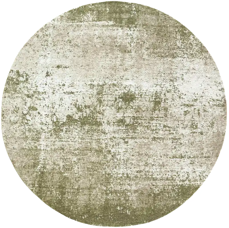Zniżka Okrągły Dywan Nowoczesny Zielony - VIRGIN LAND URANUS ROUND 9627 240x240 cm
