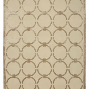 Zniżka Kremowy Dywan z Beżowym Geometrycznym Wzorem - GLAM CREAM BEIGE 5040 160x230 cm