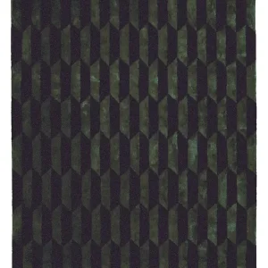 Zielono Czarny Dywan Geometryczny - NOBLE DARK GREEN BLACK 5043 160x230 cm Hit sprzedaży