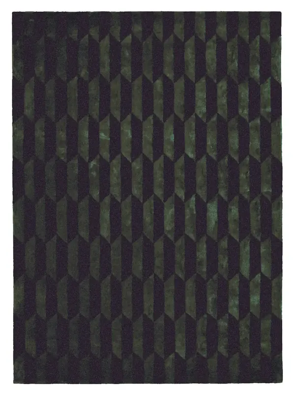 Zielono Czarny Dywan Geometryczny - NOBLE DARK GREEN BLACK 5043 160x230 cm Hit sprzedaży