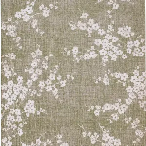 Zielony Dywan w Kwiaty - SAKURA WET GARDEN 9372 80x150 cm Kup teraz