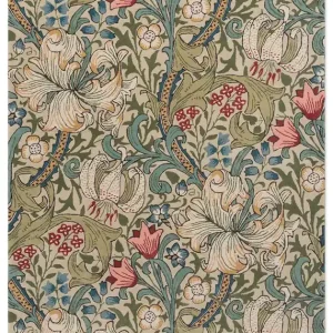 Zielono Beżowy Dywan w Kwiaty - GOLDEN LILY GREEN/RED 130107 140x200 cm Cena promocyjna
