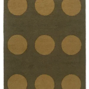 Zielony Dywan Zewnętrzny w Kropki - FESTIVAL DOTS OLIVE GREEN 495817 140x200 cm Dostępne od ręki