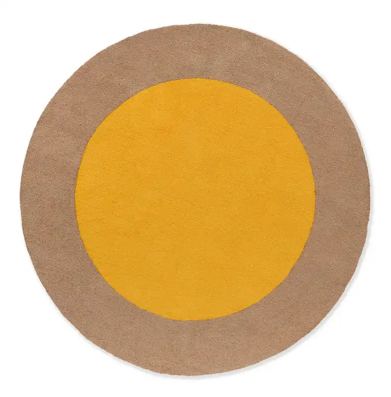 Żółty Dywan Zewnętrzny w kole - FESTIVAL ROUND YELLOW 496306 150x150 cm Nowość
