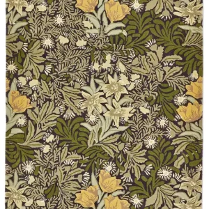 Zielony Dywan z Motywem Roślinnym - MOREW - BOWER TWINING VINE GREEN 128207 140x200 cm Sprawdź teraz