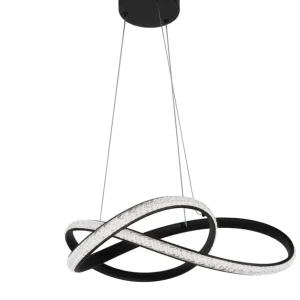 Do wyczerpania zapasów Lampa do salonu glamour czarna LED Fondi K-8236