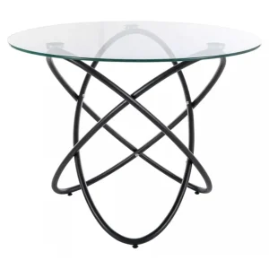 Niska cena Stół Orbit Transparentny, Czarny 100 cm