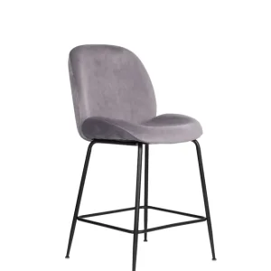 Hoker do kuchni Dori Black szary, welwet Ostatnie sztuki