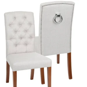 Oferta czasowa Krzesło Astoria Chesterfield 3 z pinezkami i kołatką