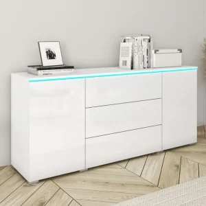 Bestseller Komoda z szufladami i szafkami Vera 150 cm biały połysk (VRB15000)