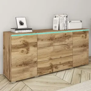Komoda z szufladami i szafkami Vera 150 cm dąb wotan (VRB150WW) Wybór klientów