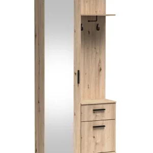 Meble do przedpokoju z lustrem i szafką na buty Lux Dąb Artisan Tylko dziś