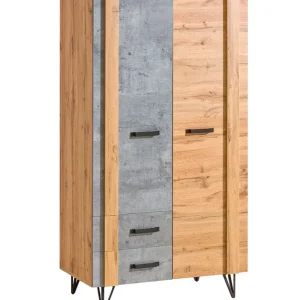 Wyjątkowa oferta Szafa dwudrzwiowa 90 cm z szufladami Lofter LO1