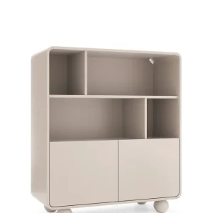 Niski regał z szafką Albion RG108, kaszmirowy Premium
