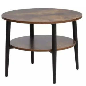Ława Ella B brąz rustykalny, czarny mat 60x45 cm Kup teraz