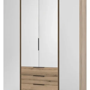 Premium Szafa 4-drzwiowa z lustrami i szufladami Kaja EV/EV 4 Lustro, 3S Dąb Evoke
