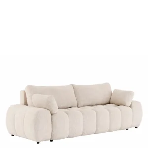 Wyjątkowa oferta Sofa Bell z funkcją spania i pojemnikiem na pościel, nowoczesna 3-osobowa