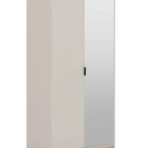 Wyjątkowa oferta Szafa Elena 2D1L z lustrem Beż Piaskowy