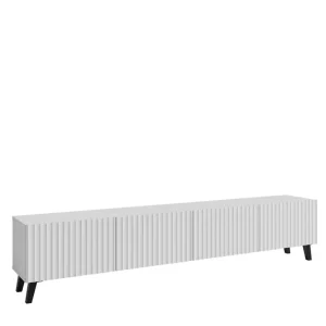 Szafka RTV Phuket biała ryfle 190 cm (PHU1902-M9-2) Nowość