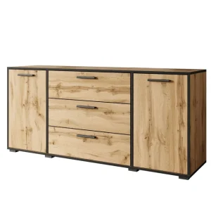 Nowoczesna komoda Bogota 150 dąb wotan/czarny grafit (BOG150W/Z) Sprawdź teraz