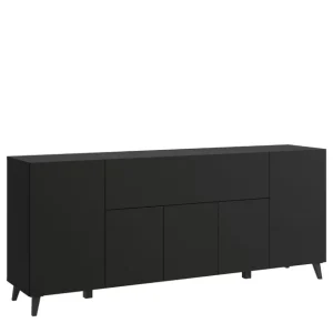 Ostatnia szansa Komoda 180 cm czarna Phuket laminat (PHUS180Z)