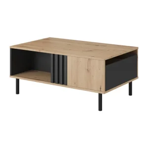 Premium Stolik kawowy z szufladą Madis F – dąb artisan / antracyt