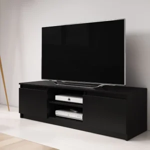 Mała szafka RTV 120 cm Dingo czarny grafit (LOWDIN120ZZ) Ekspresowa dostawa