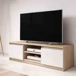 Niska cena Mała szafka RTV 120 cm Dingo sonoma/biały (LOWDIN120D1)