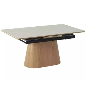 Tylko dziś Rozkładany Stół Monaco Travertine Beż Mat, Dąb 160 (200) x 90 cm