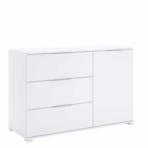 Biała komoda 120 cm z szufladami i szafką Barton BT-61-WM Najlepsza cena