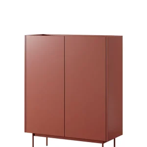 Wysoka komoda Color KD-97 ceglasty/dąb linea Oferta limitowana