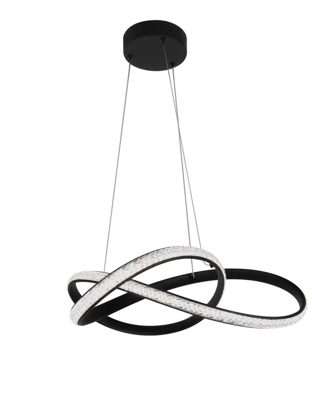 Dostępne od ręki Lampa do salonu glamour czarna LED Fondi K-8236