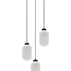 Lampa potrójny zwis ryflowane klosze Vilar K-5735 Promocja
