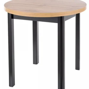 Cena promocyjna Stół Adam fi80 Dąb Artisan, Czarny Mat