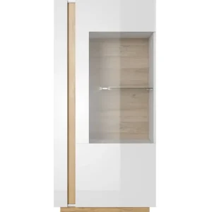 Witryna niska Arco C 72 cm – biały połysk/dąb grandson Sprawdź teraz