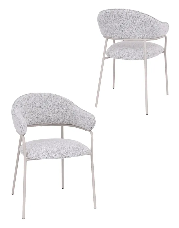 Oferta limitowana Krzesło do jadalni z Livia, szare/kaszmir