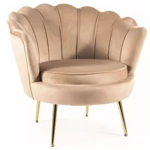 Premium Fotel Camellia 1 Velvet Beżowy
