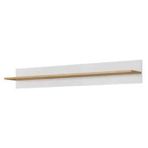 Nowoczesna półka Arco J 138 cm – biały/dąb grandson Dostępne od ręki