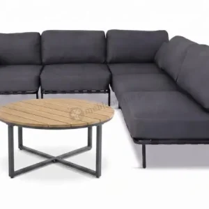 Eleganckie meble ogrodowe modułowe Salve Slate - 5 elementów ze stolikiem Zamów dziś