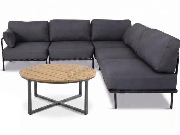 Eleganckie meble ogrodowe modułowe Salve Slate - 5 elementów ze stolikiem Zamów dziś