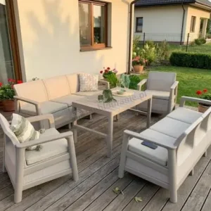 Zestaw ogrodowy dla 8 osób z podnoszonym stołem Scali Grande Beige Wyjątkowa oferta