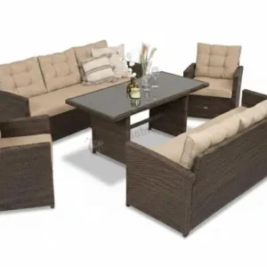 Komplet mebli ogrodowych z sofami Cofete Grande – Brown Cofete 2.0 Darmowy zwrot