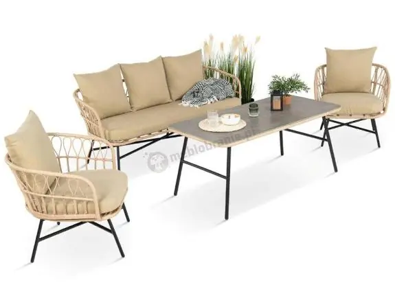 Zamów teraz Zestaw mebli kawowych na taras Mirello rope style Beige