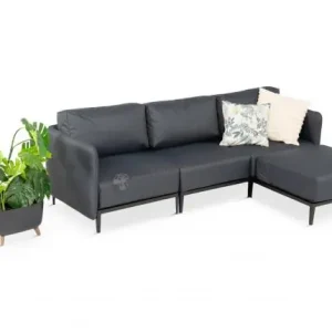 Oferta Nowoczesny modułowy zestaw na taras, grafitowy, grube poduszki 22cm wodoodporne LIMIT