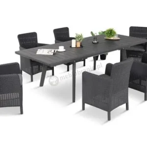 Kup online Meble obiadowe do ogrodu Kantara Comfort 6 foteli ze stołem rozkładanym 160-240 cm