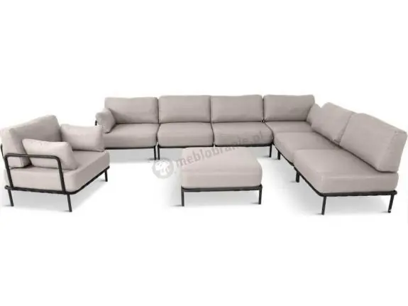 Rabat Meble modułowe metalowe 8 elementów Salve Beige 6 Comfort