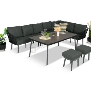Duży narożnik na taras 240x240cm rope style Postigo Corner XXL Dark Grey Super okazja