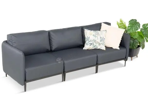Sofa ogrodowa 3-osobowa 240 cm LIMIT grafit Tani