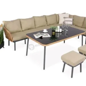 Duży narożnik tarasowy 240x240cm w stylu boho Postigo Corner XXL Nature Oferta czasowa